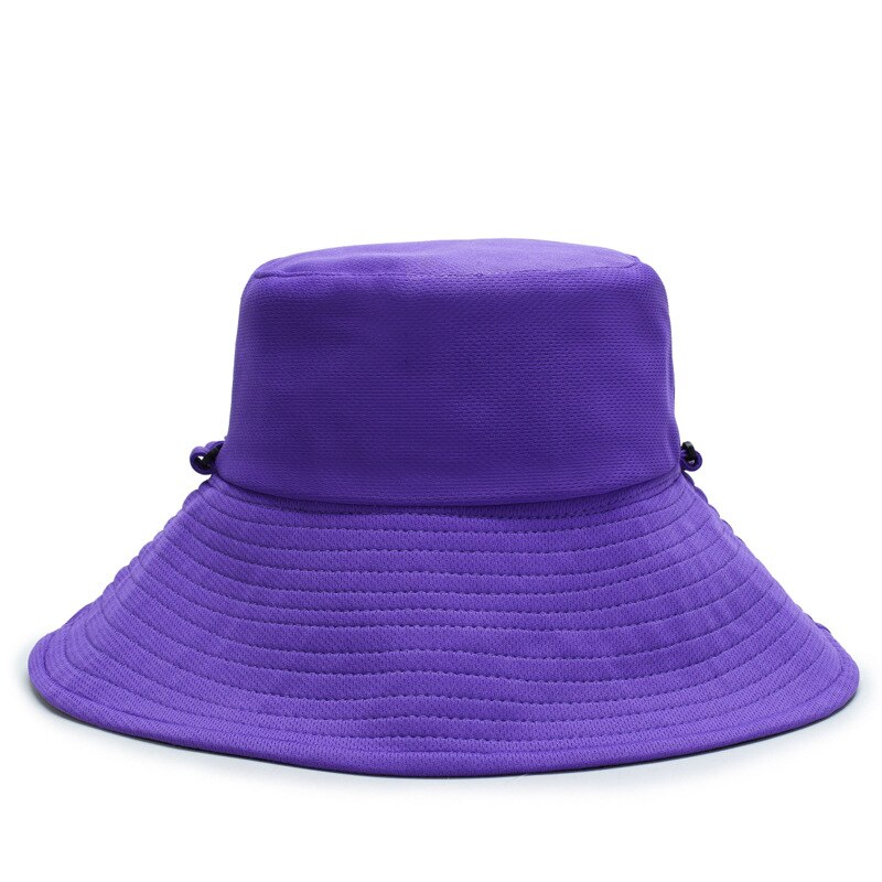 Monochrome Visser Hoed Wilde Vrouwelijke Dubbelzijdig Met Winddicht Touw Zwarte Grote Hoed Mode Zonnehoed Zon hoed Zon Hoeden: Lavendel