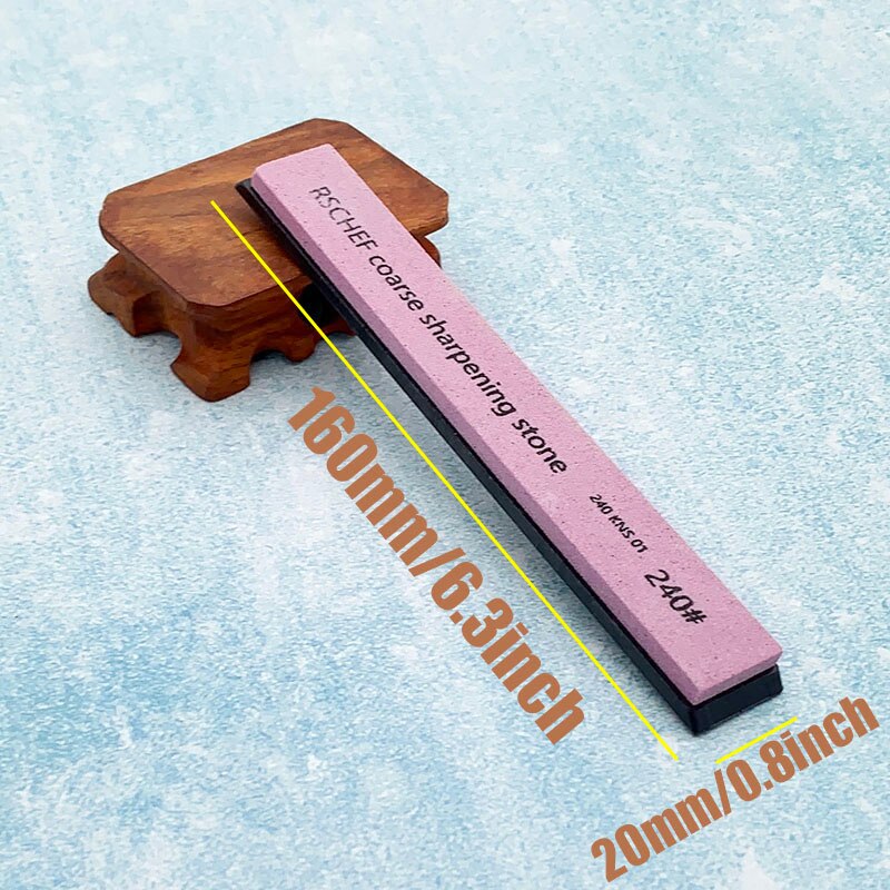 Small sharpening stone with base for kitchen knife Fixed angle sharpener outdoor whetstone Apex edge White corundum