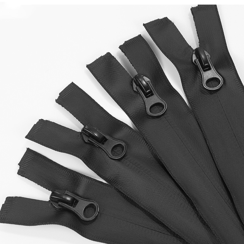 5# Nylon Waterproof Zippers Black TPU Double Slider DIY Sewing Jacket Bag Invisible Zipper Repair Accessory 50/60/70/80/90/100cm: Option1