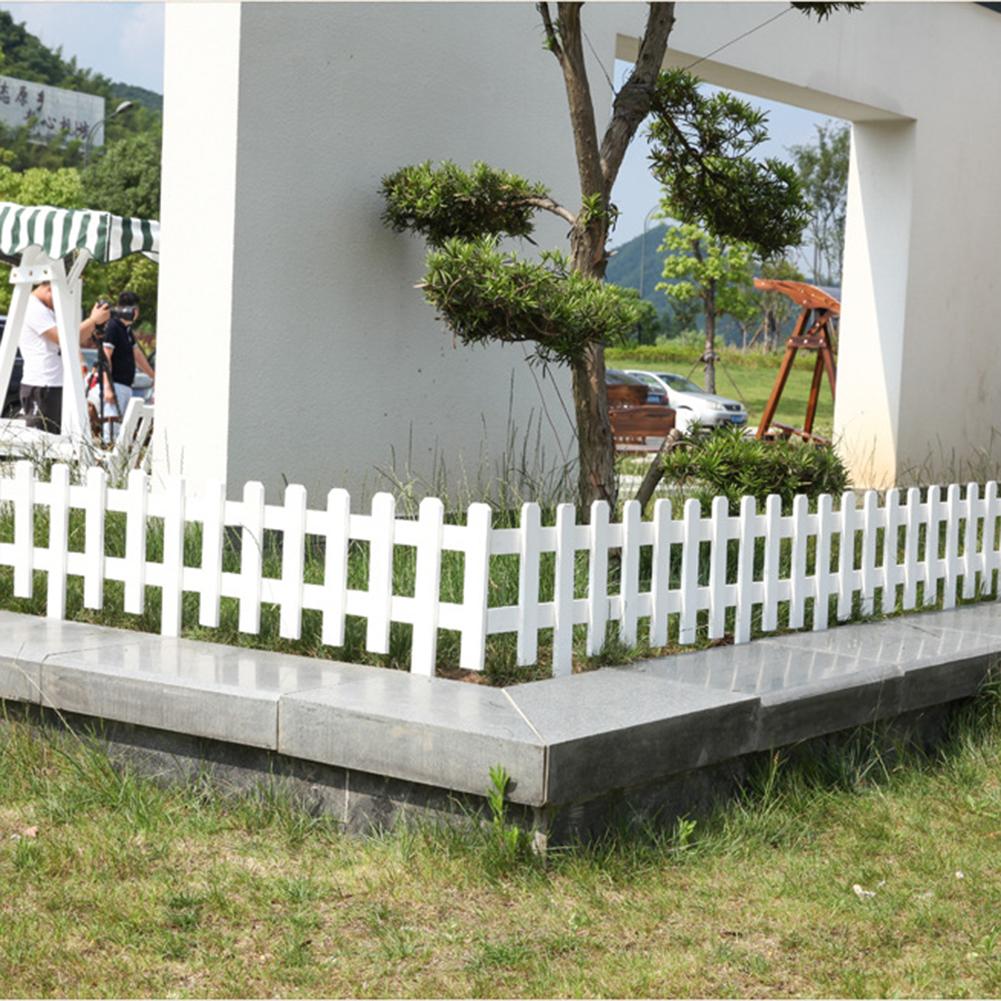 6pcs Outdoor Anticorrosive Wood Fence Carbonized Garden Solid Wood Fence Lawn Edge-inserted Fence Garden Park Fence