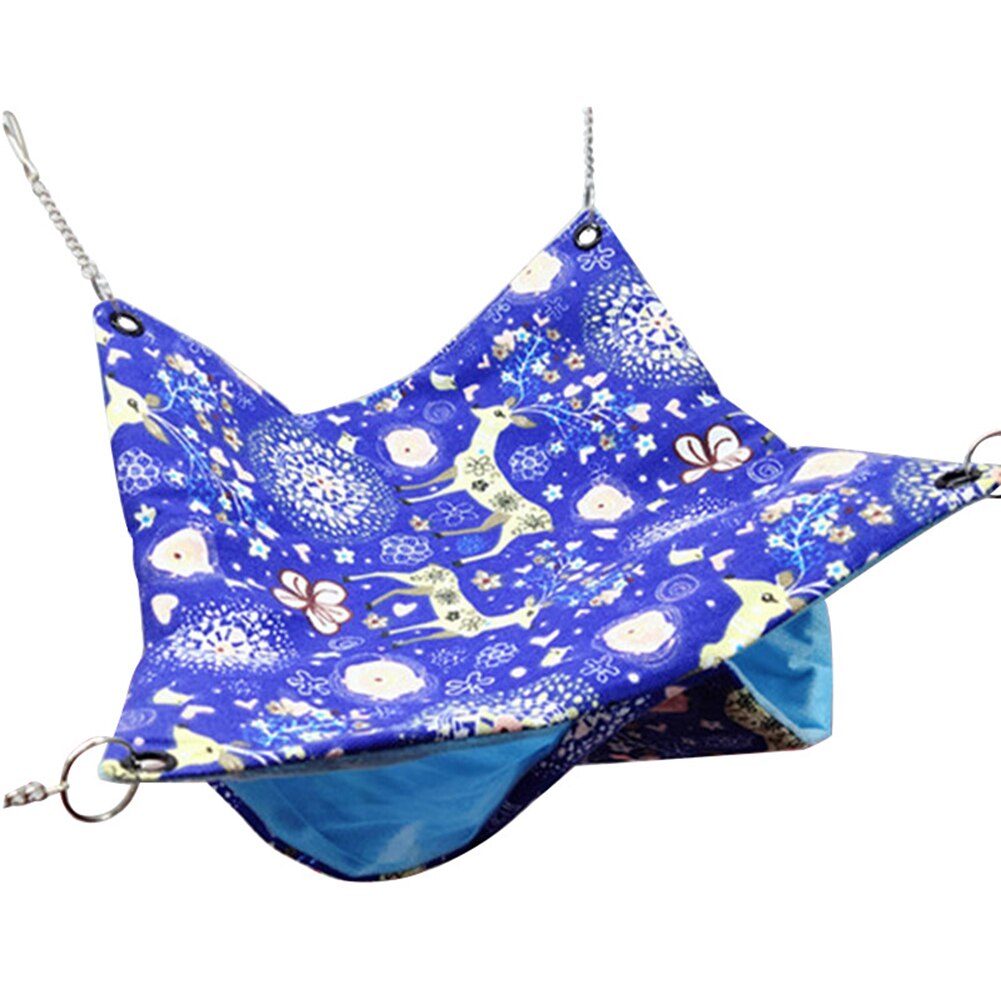 Huisdieren Hangmat Katoen Hamster Muis Opknoping Kat Bed Huisdier Eekhoorn Hamster Gedrukt Double Layer Hangmat Opknoping Bed Zachte Huis Nest
