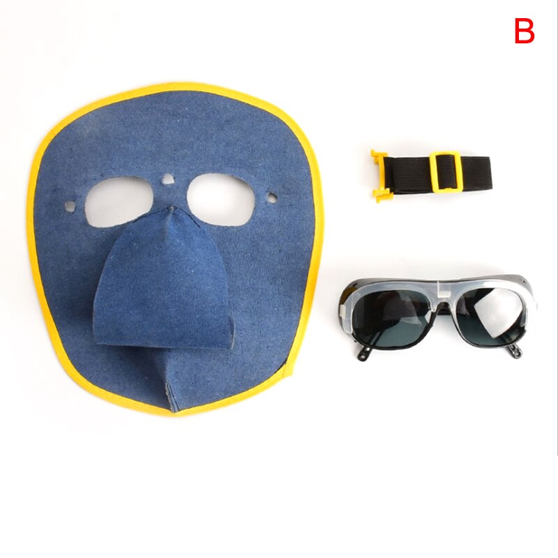 Foldable Leather Welding Helmet Welding Mask Sunglasses for Various Welding: B