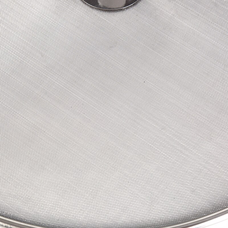 Spildtæt stegning stænkskærm rustfrit stål sølv olie proofing pan cover