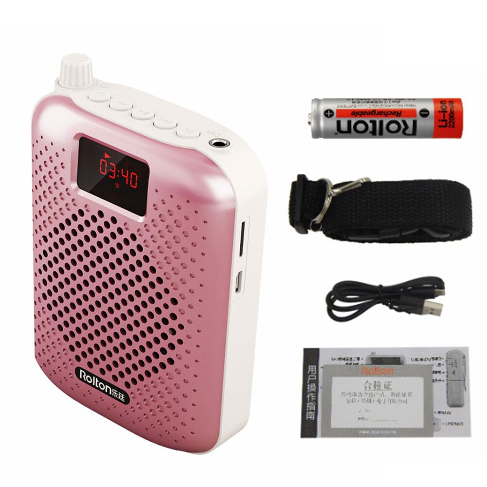 Luidspreker Voice Versterker Onderwijs Usb Opladen Microfoon Duurzaam Gids Bedienen Draagbare Auto Pairing Coaches