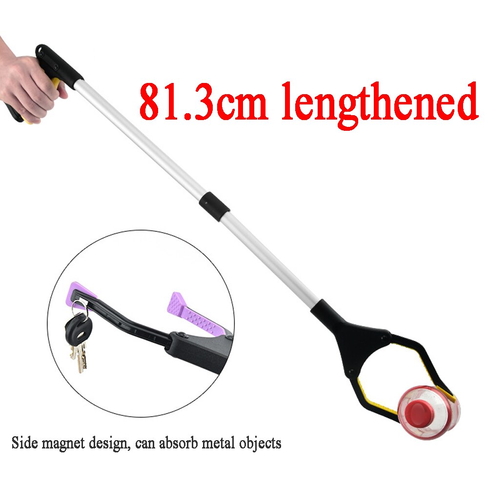 Folding Pick Up Tool Litter Grabber Picker with Rotating Head Anti-Slip Grip Versatile Multi Grabber Tool Foldable Pick Up Tool