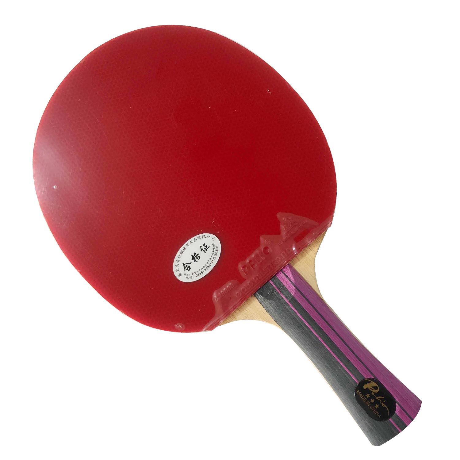 PALIO – raquette de Tennis de Table 3 étoiles, avec étui en caoutchouc éponge CJ8000, raquette de Ping-Pong 3 étoiles en carbone
