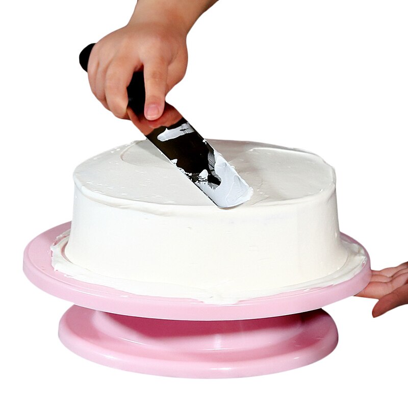 Plastic Cake Plate Turntable Rotating Dishes for Dessert Food Server Tray,cute Cake Stand Kitchen DIY Pan Baking Tool