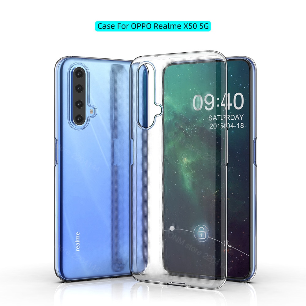 per Il caso di OPPO Realme X50 5G TPU silicone Trasparente Montato Molle Del Respingente per il Caso di OPPO Realme X50 5G trasparente Della Copertura Posteriore Realme X50