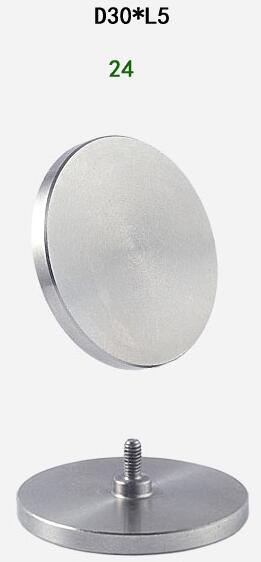 Stainless Steel Circular Big Flat Plane Contact Pointed Indicator Probe for Digital or Dial Indicators Height Gauge M2.5 Thread: 24