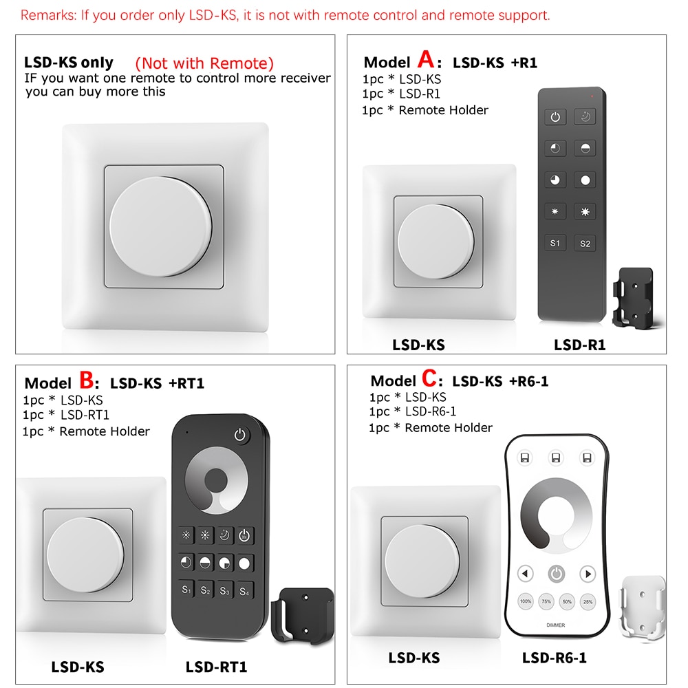 220v led dimmer 230v 110v trådløs ac triac dimmer led 220v bryter med 2.4g fjernkontroller for led pære lamper