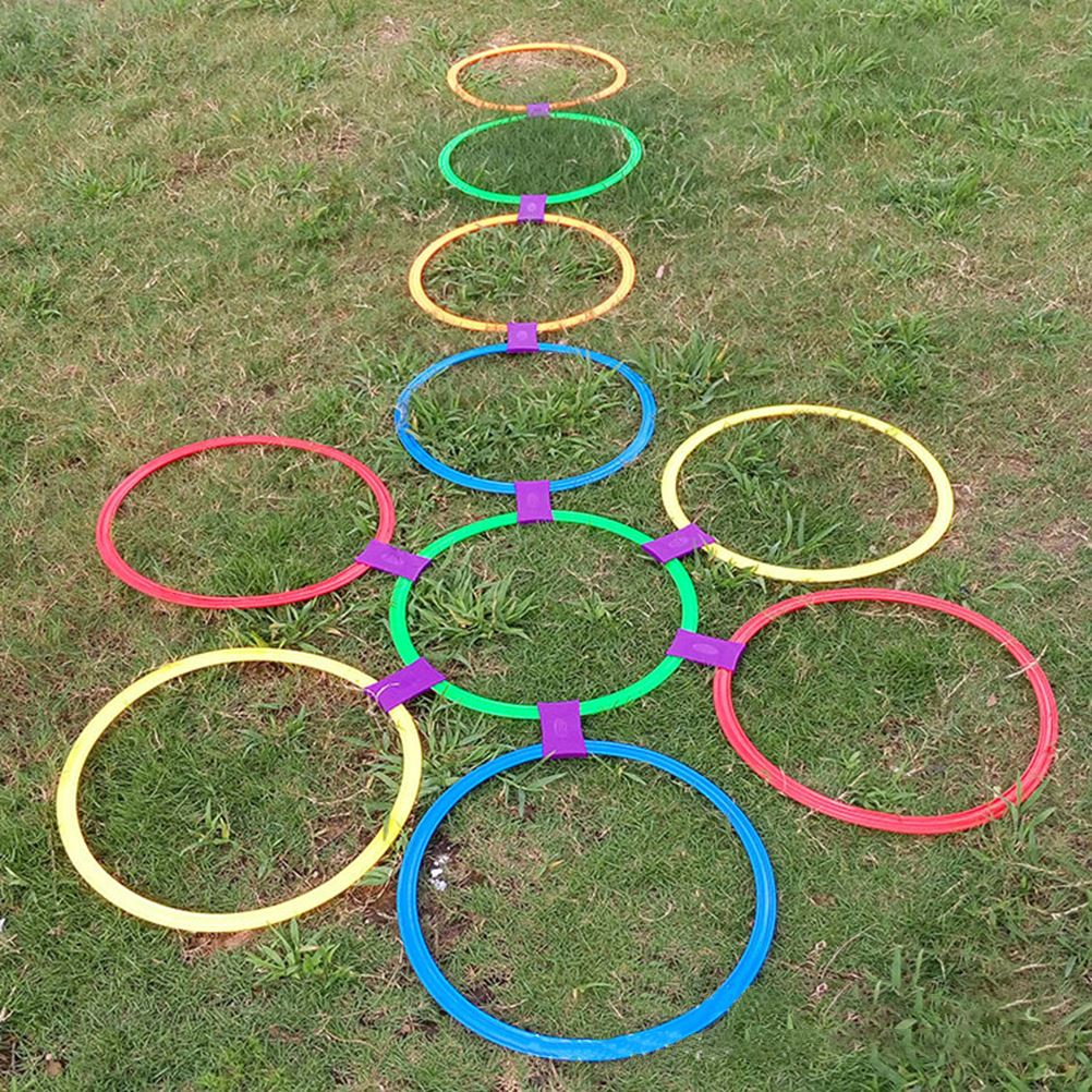 Rooster Jump Hopscotch Ring Set Hopscotch Ring Game Speelgoed Multi-Gekleurde Plastic Ringen Connectors voor Indoor of Outdoor Spelen