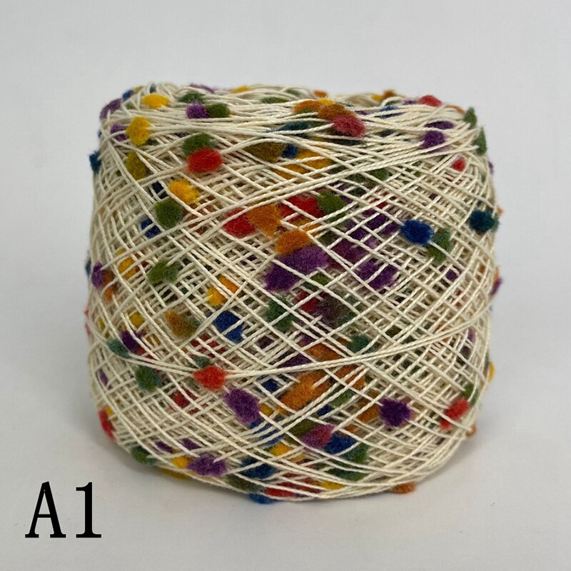 Fil de Nylon perlé coloré au Crochet 50G, fil de partenaire pour le tricot à la main pour les vêtements de bricolage: A1