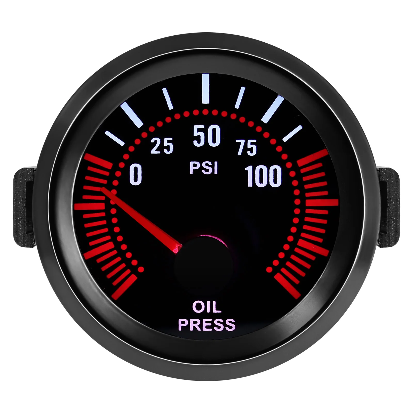 52Mm Auto Meter Rook Len Rode Wijzer Toerenteller Rpm Turbo Boost Meter Watertemp Meter Oliedrukmeter Vacuümmeter: Goud