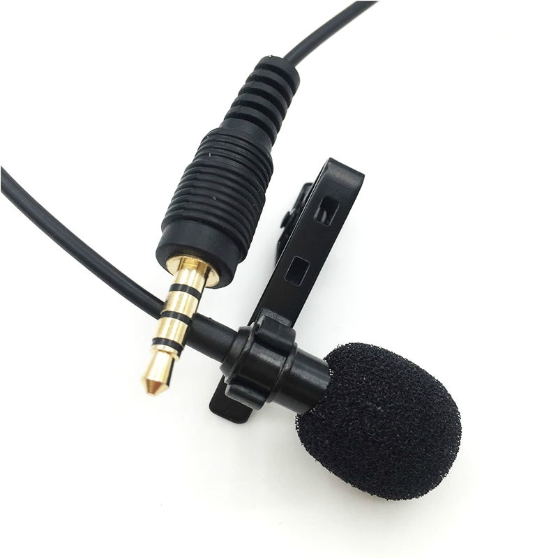 Portable 3.5mm Jack Microphone for Mobile Phone Clip-on Lapel Lavalier Microfone Condenser Mikrofon For Teaching Speech Wholesal