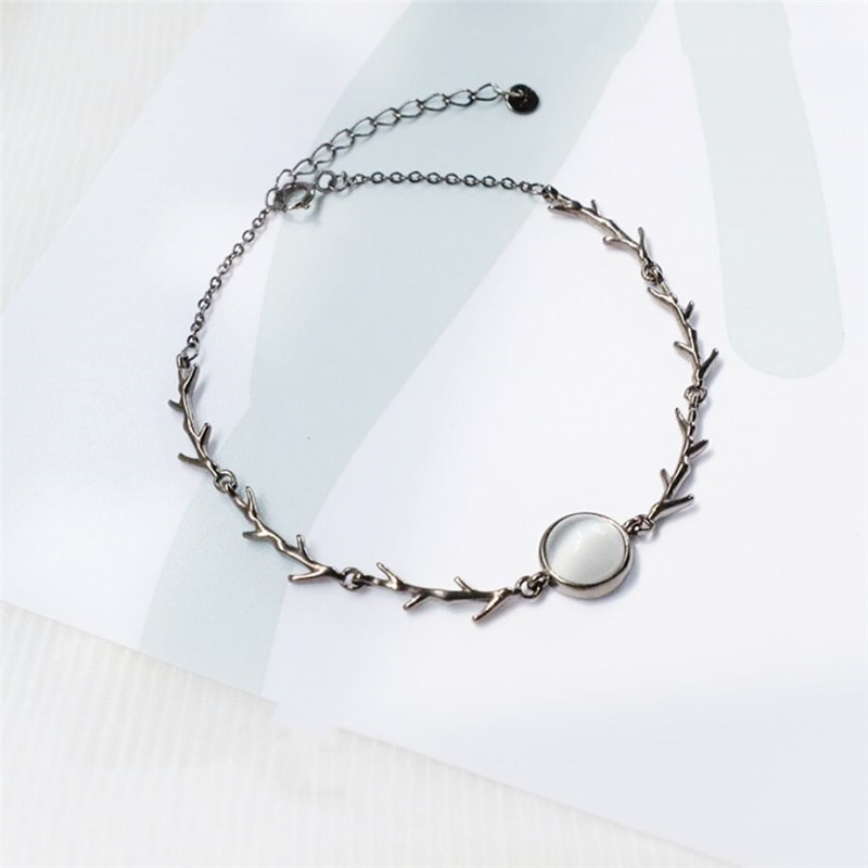 Suola di Memoria Rami Neri Grigio di Cristallo di Arte Fresca 925 sterlina d'argento Femminile Ridimensionabile Braccialetti SBR260