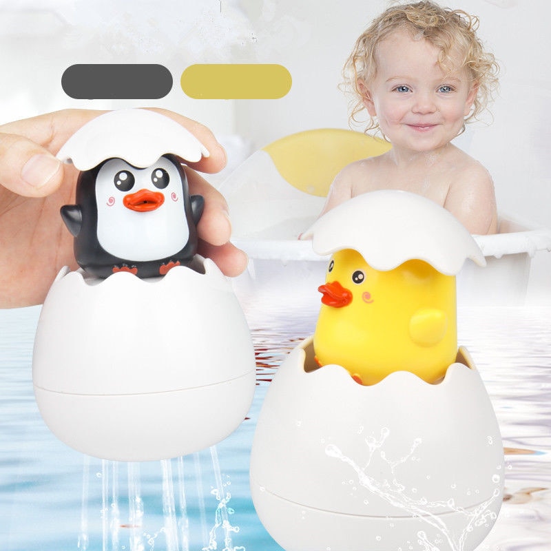 Baby Bathing Toy Kids Cute Duck Penguin Egg Water Spray Sprinkler Bathroom Sprinkling Shower Swimming Water Toys for Kids