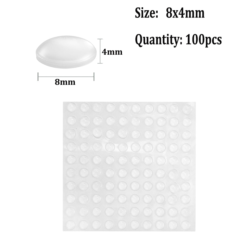 100~10PCS Door Stops Self adhesive Silicone Rubber Pads Cabinet Bumpers Rubber Damper Buffer Cushion Furniture Hardware: Orange