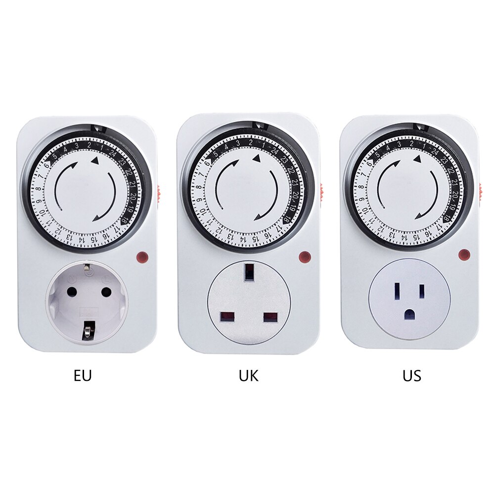 Timer Socket 24 Hour Electrical Multi Mechanical Time Wall Outlet Switch Digital Countdown Energy-saving Socket EU/US/UK Plug