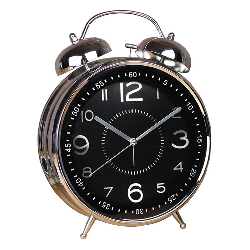 8 tommer vækkeur retro ur bord metal ringende klokke digitale bord vækkeure stue soveværelse boligindretning
