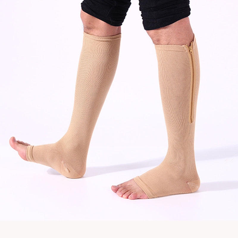 Soft Zip Sokken Anti-Vermoeidheid Compressie Sokken Been Ondersteuning Medische Sokken Unisex Comfortabele Relief