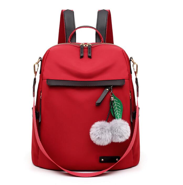 Chuwanglin femmes sac à dos multifonctionnel sac à dos MultPocket voyage sac à dos imperméable dame sac d'école livre Mo Y50405: Rouge