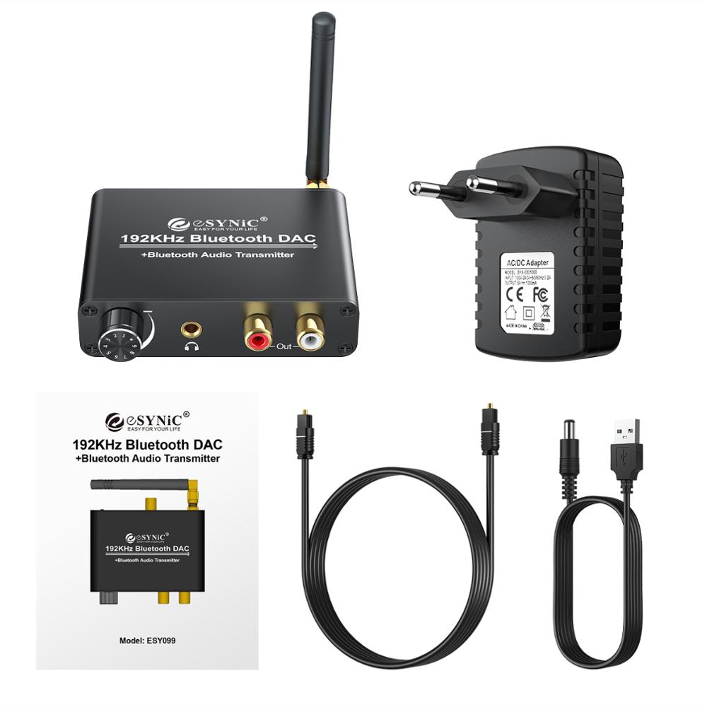 Neoteck Bluetooth Dac Ondersteuning Bluetooth Hoofdtelefoon Aptx Dac Digitaal Naar Analoog Converter Optische Coaxiale Rca 3.5Mm Adapter