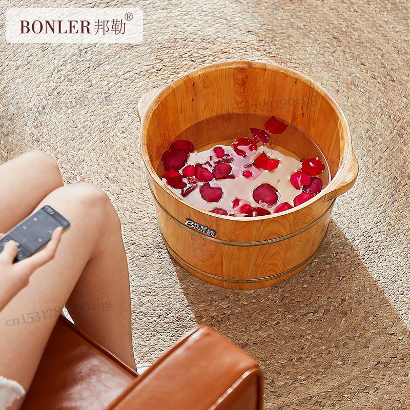 Cedar 26 high wooden barrel foot bath barrel binaural foot bath barrel foot bath barrel foot bath foot bath thickened tub home