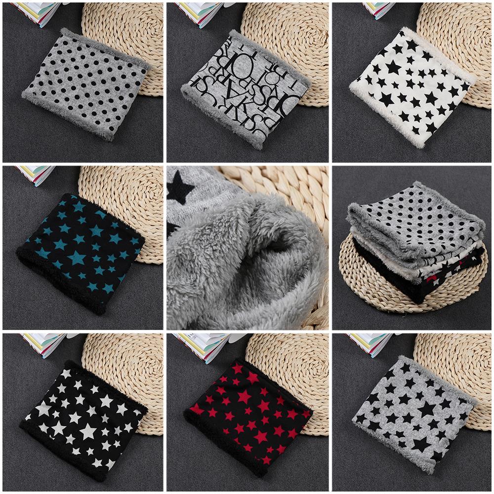 Autumn Winter Children scarf five stars Print Baby scarf Boys and girls cotton Kids Dot print ring children loop Scarves