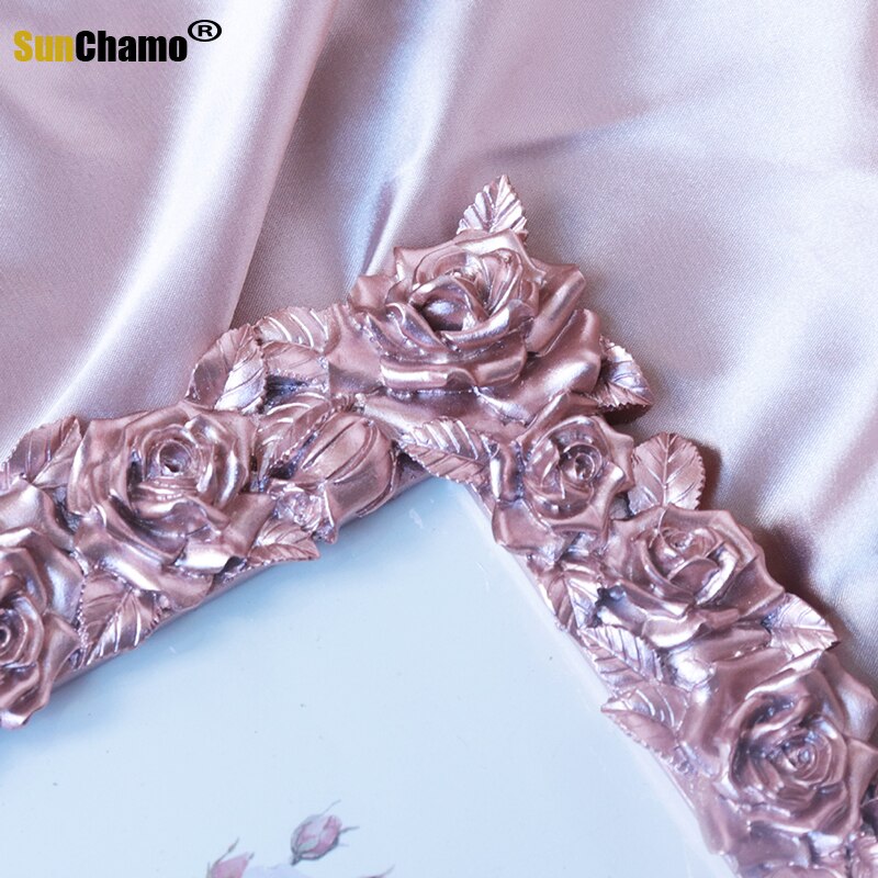 Amerikaanse 6 &quot;7 Inch Bloem Foto Rose Goud Vorm Creatieve Licht Luxe Set Up Idyllische Dame Hars Foto Poto frame Thuis Decor