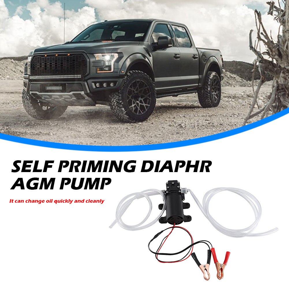 12V 60W Oil Change Pump Electric Fluid Diesel Extractor Transfer Scavenge Pump with 6mm 8mm 11mm Hoses for Car Motorcycle