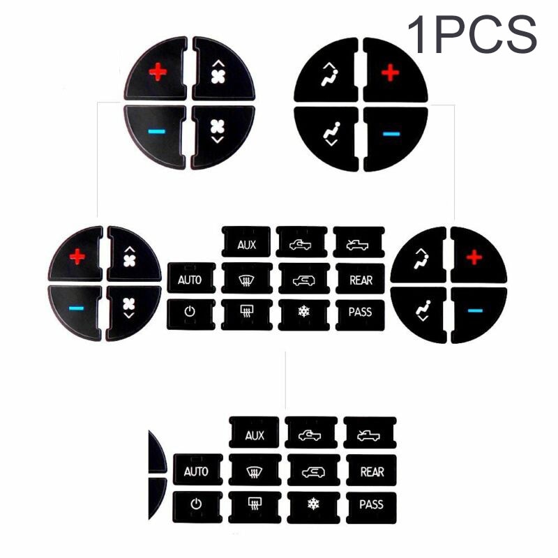 AC Dash Button Repair Kit Decal Stickers Replacement For Chevrolet GMC Tahoe Brand And
