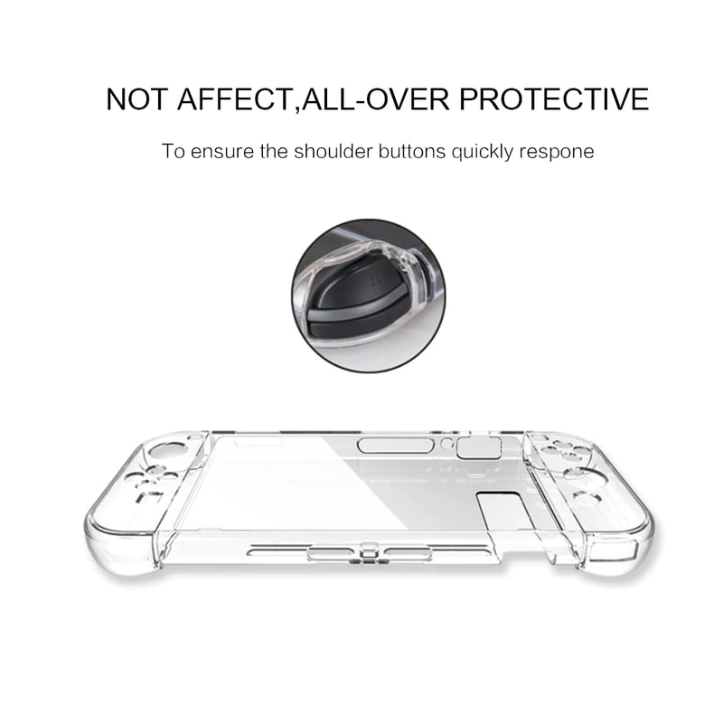 Controller Accessories With Stand Cases Hard PC Protection Cover For Nintend Switch NS NX Case Transparent Crystal Shell Console