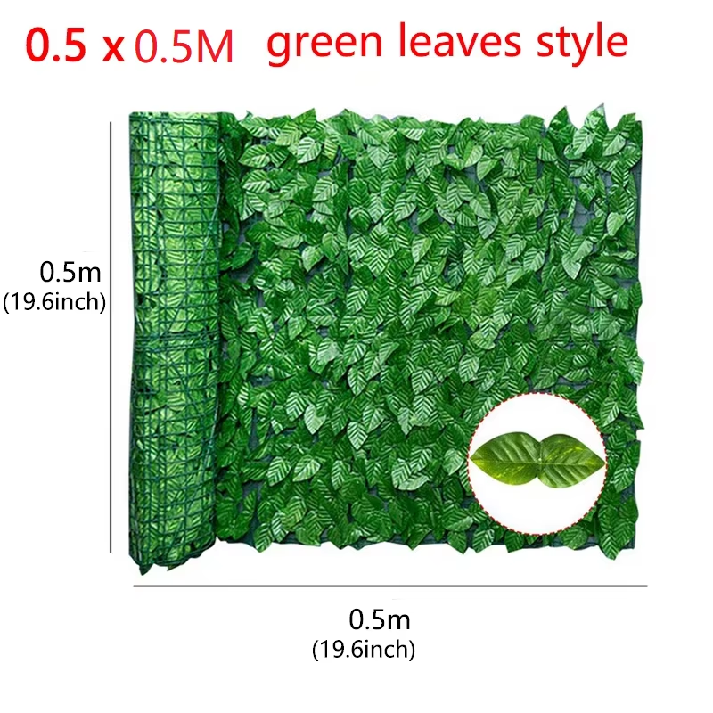 Artificial Leaf Privacy Fence Roll Privacy Fence Simulated Green Leaf Wall Landscaping Outdoor Garden Backyard Balcony Decor: Olive