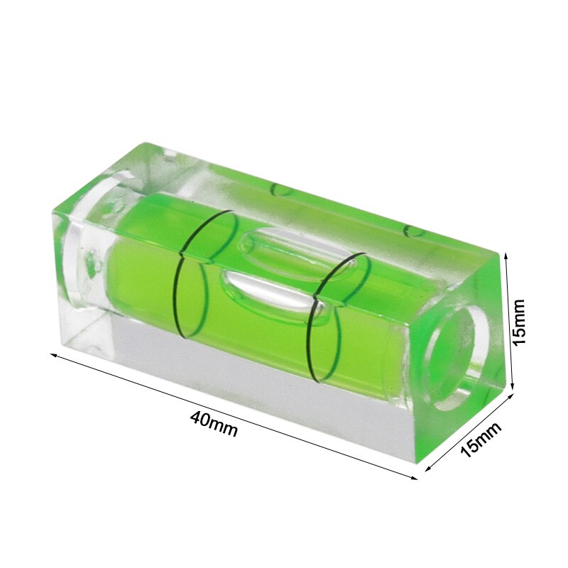 2 pces 1 conjunto mini tipo nível de espírito mini nível de bolha de plástico acrílico nivelador acrílico ajuste nível medição: 2pcs 15x40mm