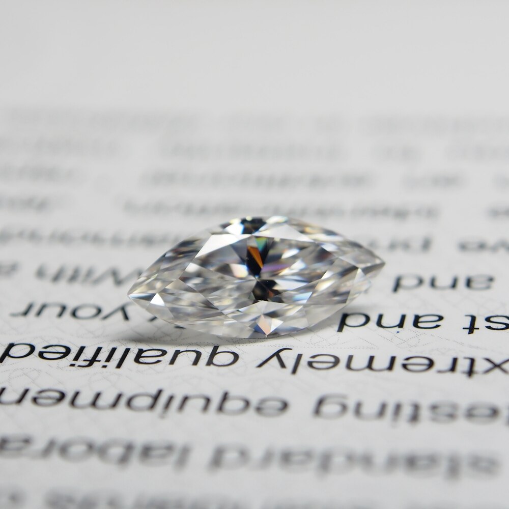 3*6mm marquise skaleczenie biały kamień Moissanite 0.21 karat na biżuterię