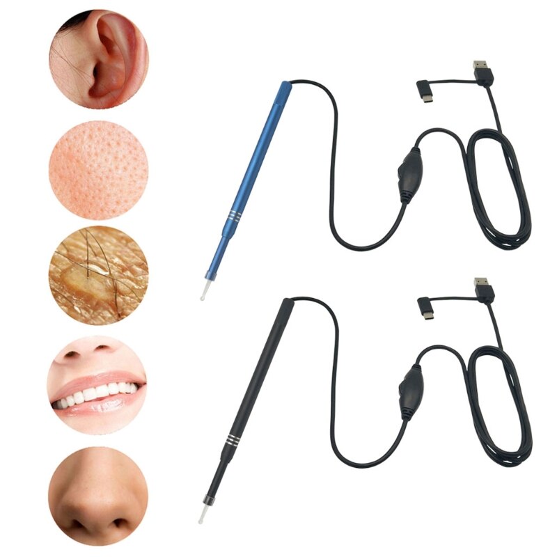 3 in 1 øreendoskop øre rengøringsværktøj visuel øre ske multifunktionelt ørestik