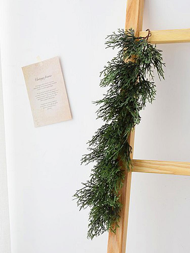 55CM Artificial ratán Pino Navidad simulación corona guirnalda verde Año DIY Navidad guirnalda decoraciones