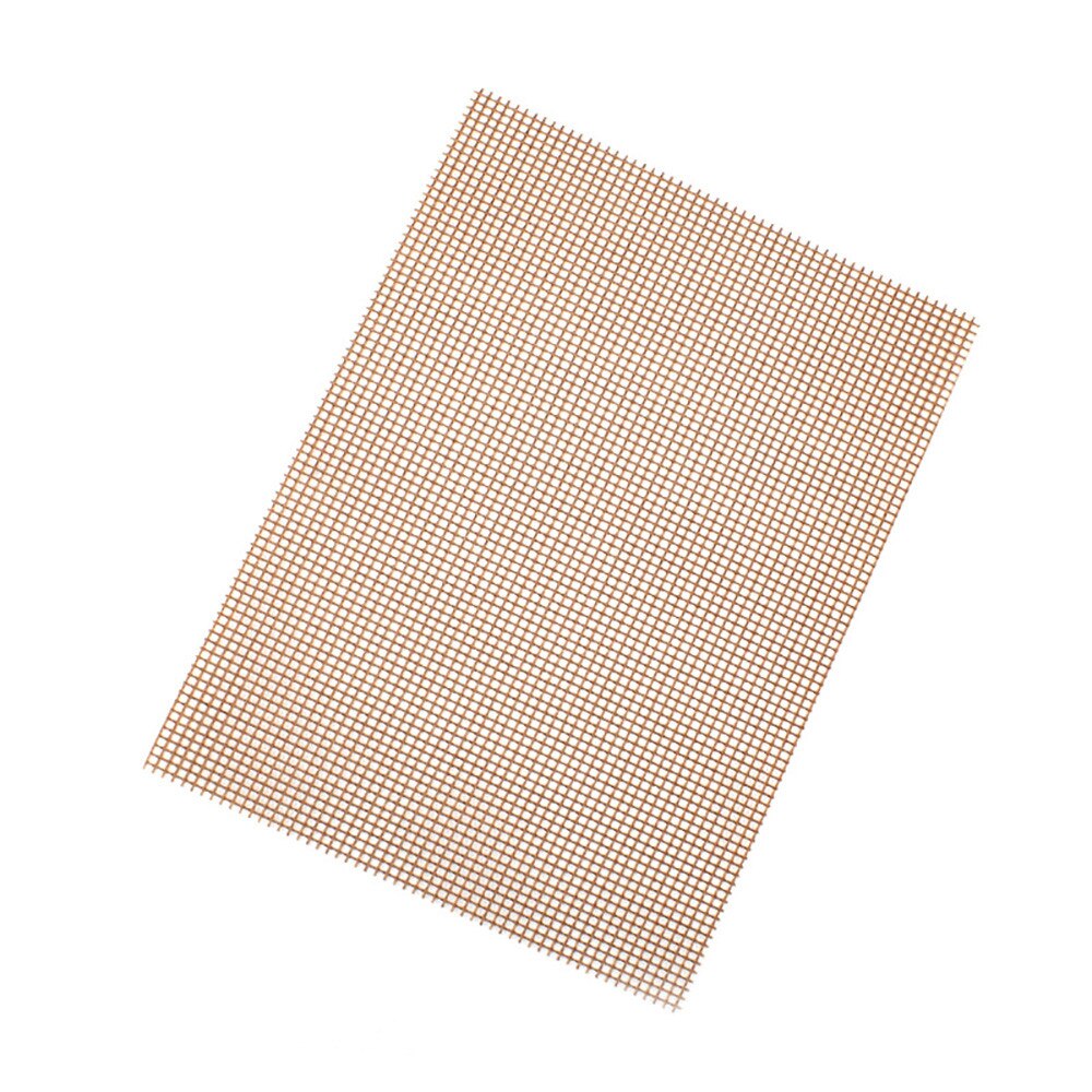 1pcs BBQ Grill Mat Mat Anti-aanbak Pad Fiberglass Grill Pad Grill Folie Tool Bakken op Gas Hittebestendige: Brown B