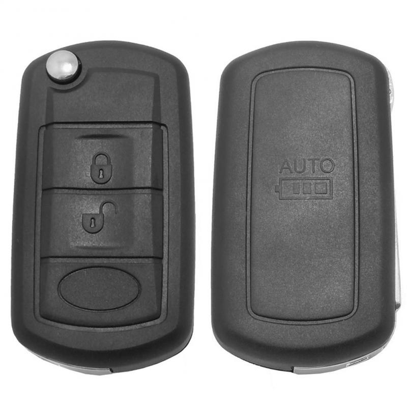 3 Knoppen Flip Key Fob Case Blade Case Vervanging Shell Cover Voor Land Rover Discovery Range Rover Auto Accessoires