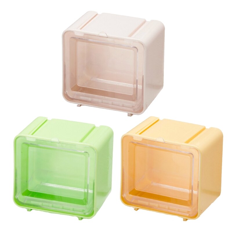 Compact Stackable Desk Organizer with Lid Art Crafts Tools Storage Case for storage Scrapbooking Washi Tapes Stationery