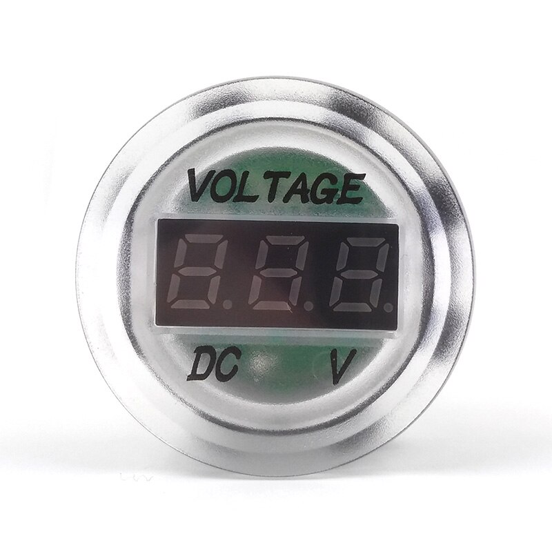 Universal mini digital spenningsmåler tester voltmeter  dc 12v 24v blå led display monitor for motorsykkel bilbåt