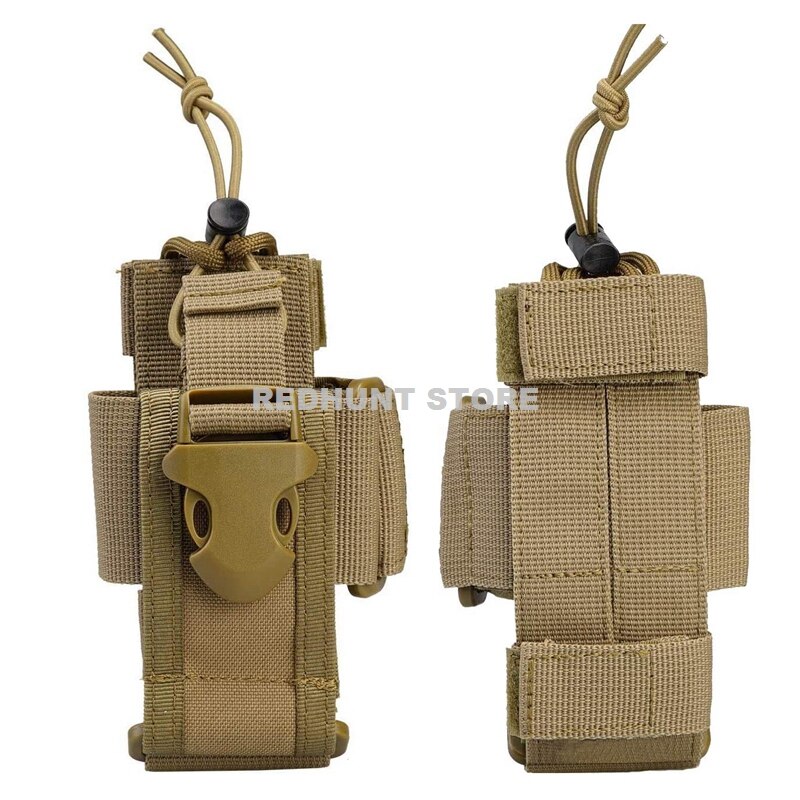 Verstellbare taktische Radio Halfter Tasche Molle Zwei-Wege-Radio Halfter Beutel Halfter Nylon Pflicht Aufbewahrung koffer Walkie Talkie Tasche: Licht Grün