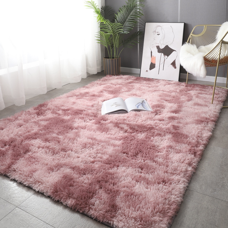 Alfombra de felpa para sala de estar, cojines para el suelo del sofá, alfombra moderna suave y esponjosa para el hogar, alfombra de juego para dormitorio de niños, de navidad: 1.700 x 2.400 mm / Borgoña