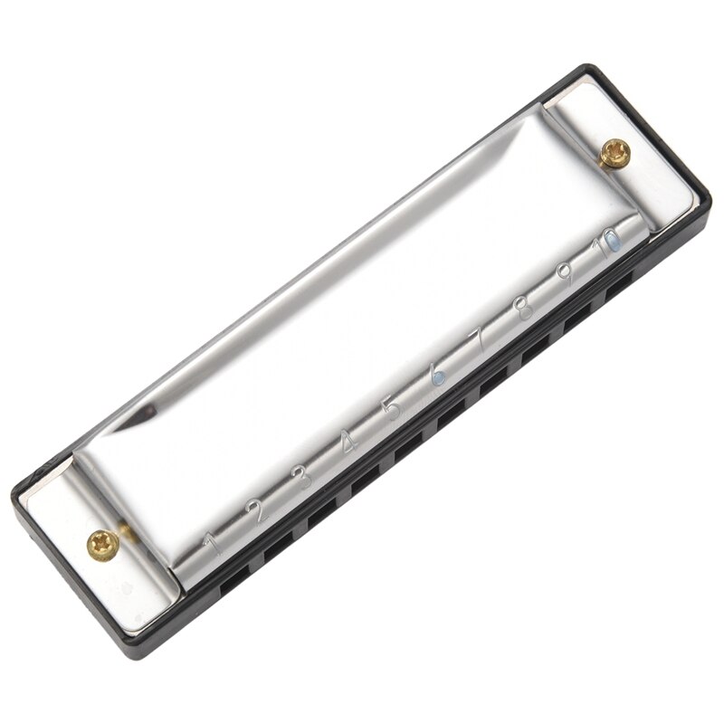 10 Holes Blues Harmonica Musical Instrument Stainless Steel Mouth Organ for Children: Default Title