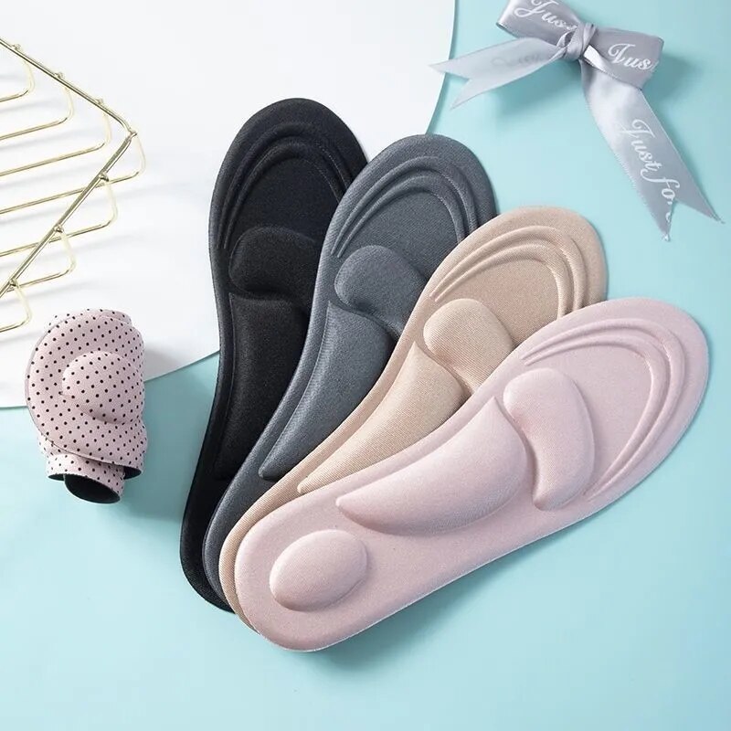 Plantilla para zapatos de espuma viscoelástica 4D, plantilla para fascitis Plantar, plantilla para zapatillas deportivas, plantillas acolchadas para hombre y mujer