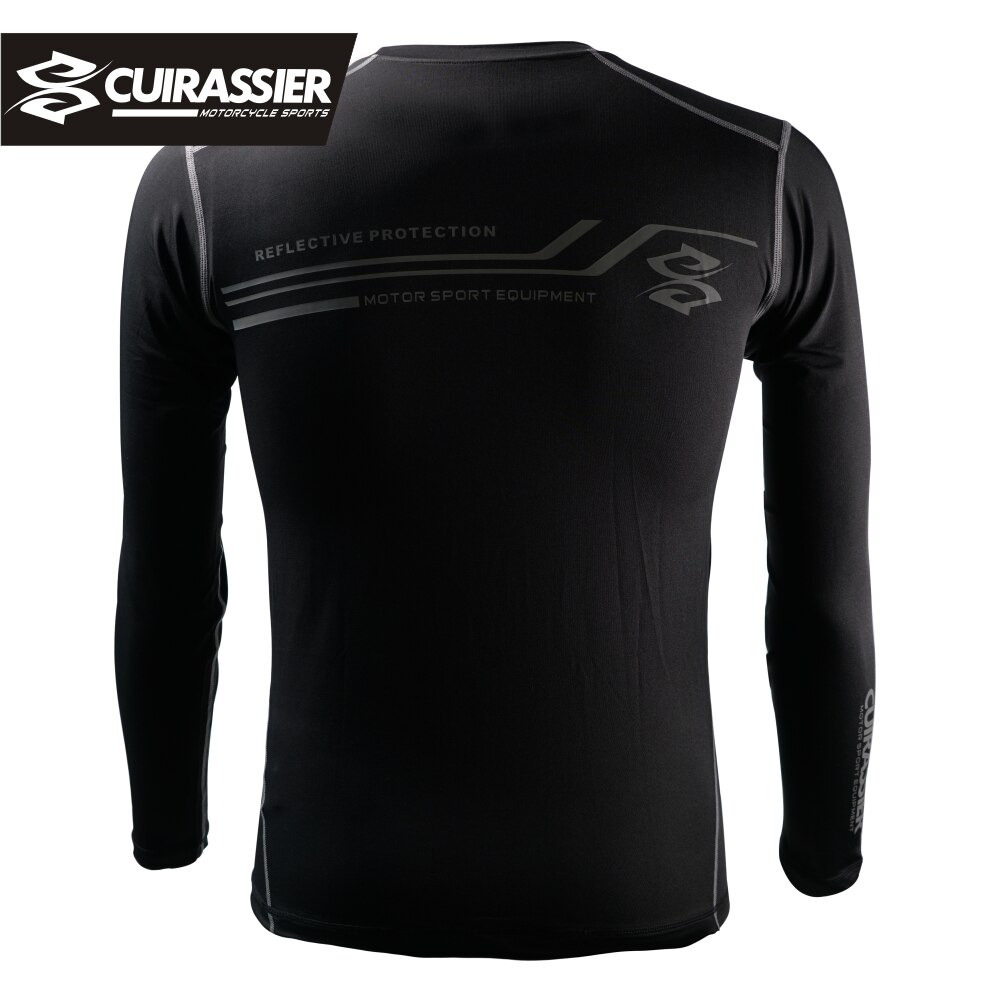 Cuirassier High Reflective LED Bright Quick Dry Underwear Motorcycle Skiing Armor Moisture absorption Winter Warm Shirts Men's