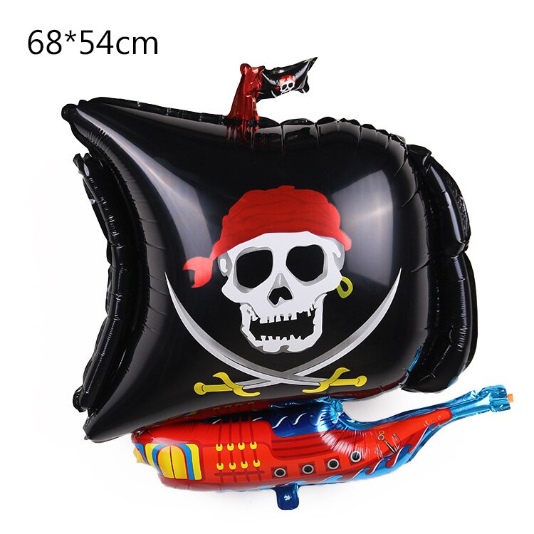 1Pc 68*54Cm Vagebond Piratenschip Ballon Aluminiumfolie Ballon Halloween Kinderen Verjaardagsfeestje Decoratie Ballon Baby douche