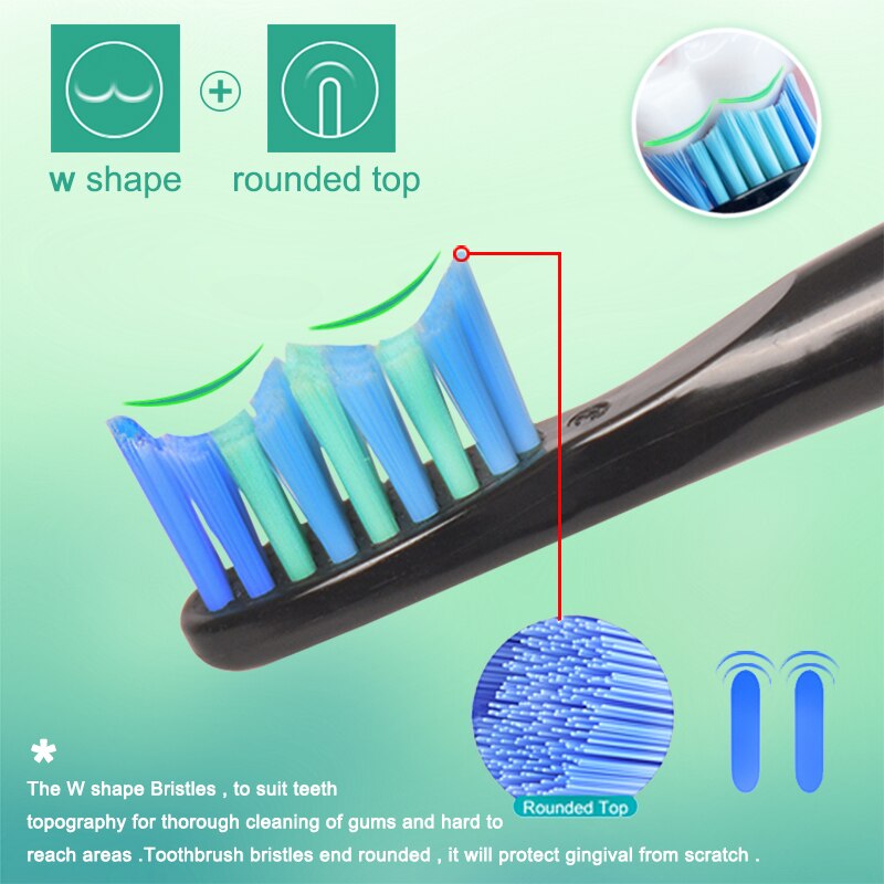 Sonic Electric Toothbrush Rechargeable Waterproof Toothbrush 11 Heads 5 Modes Protect Teeth
