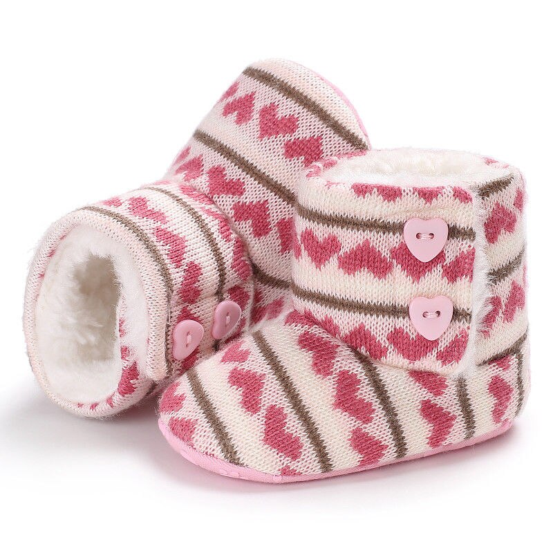 Bottes de neige en laine pour bébés filles et garçons, tricot au Crochet, à fond doux, chaussures à la , chaudes, mignonnes, sauvages, adorables: MULTI / 0-6 mois