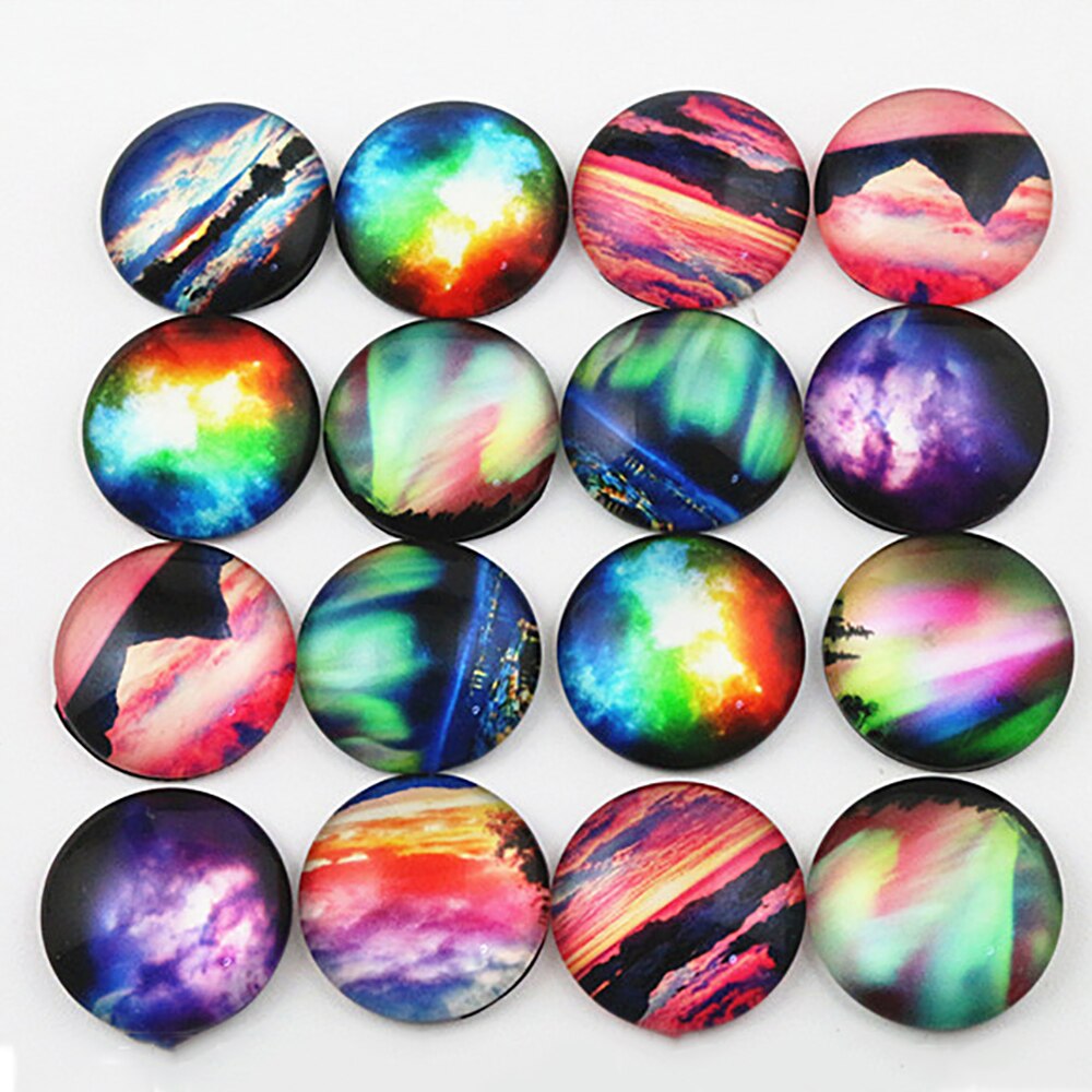 Vendita calda 10pcs 20 millimetri Misto Nebula, gufo, anime girl, occhi di Vetro Fatti A Mano Cabochons Modello A Cupola Accessori Dei Monili Forniture: D7-01